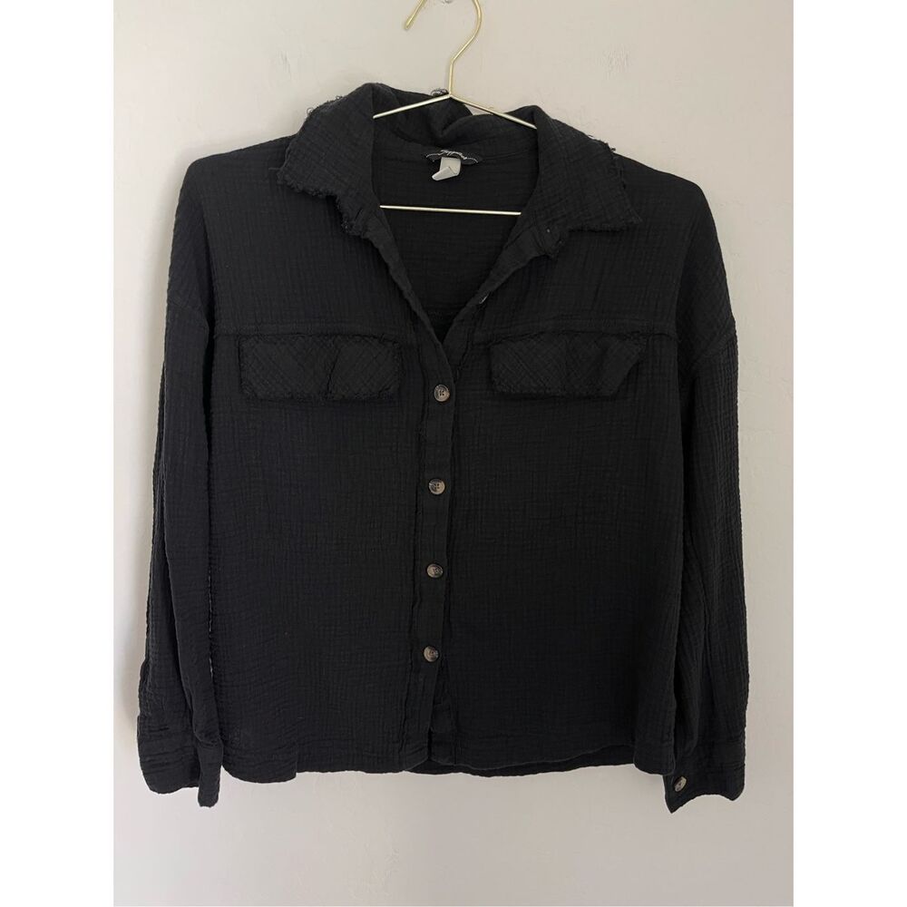 SUPPLIES Gauze Button Down Shirt Size Small
